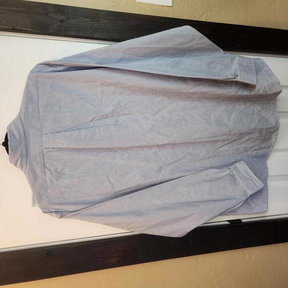 Brooks Brothers Men's Blue Striped Long Sleeve Dress Shirt Size 17-35 Slim Fit - Picture 5 of 9